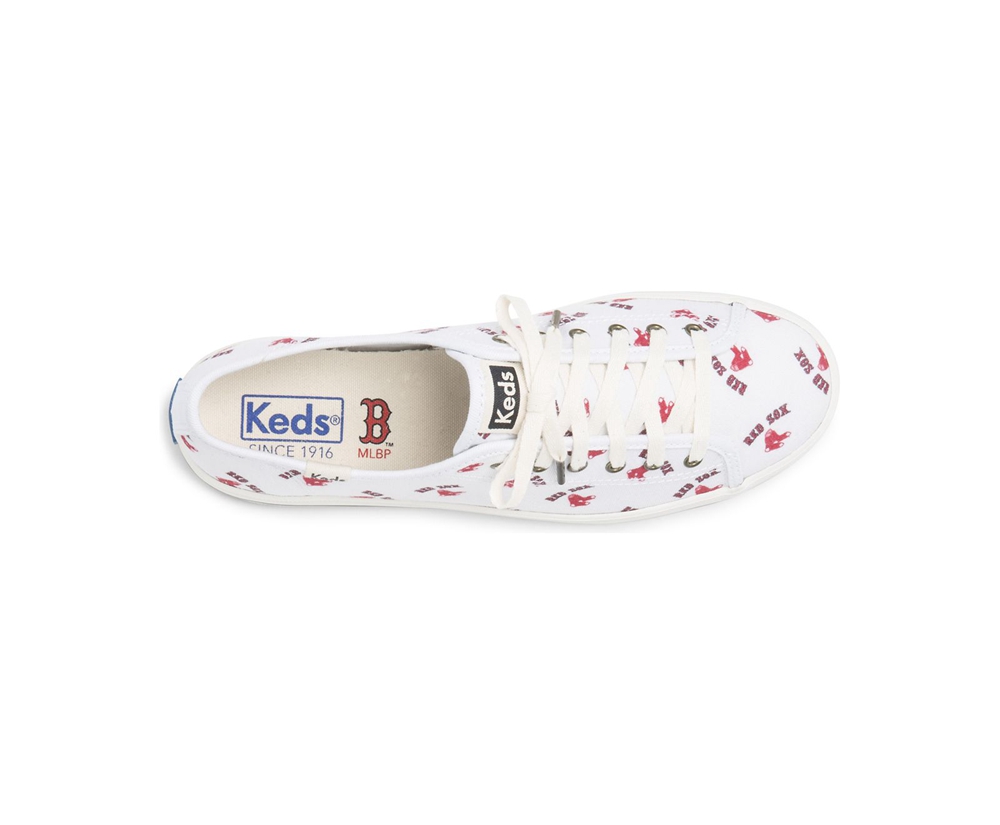 Keds Womens Sneakers White/Red - Kickstart MLB® - 714DEZLBV